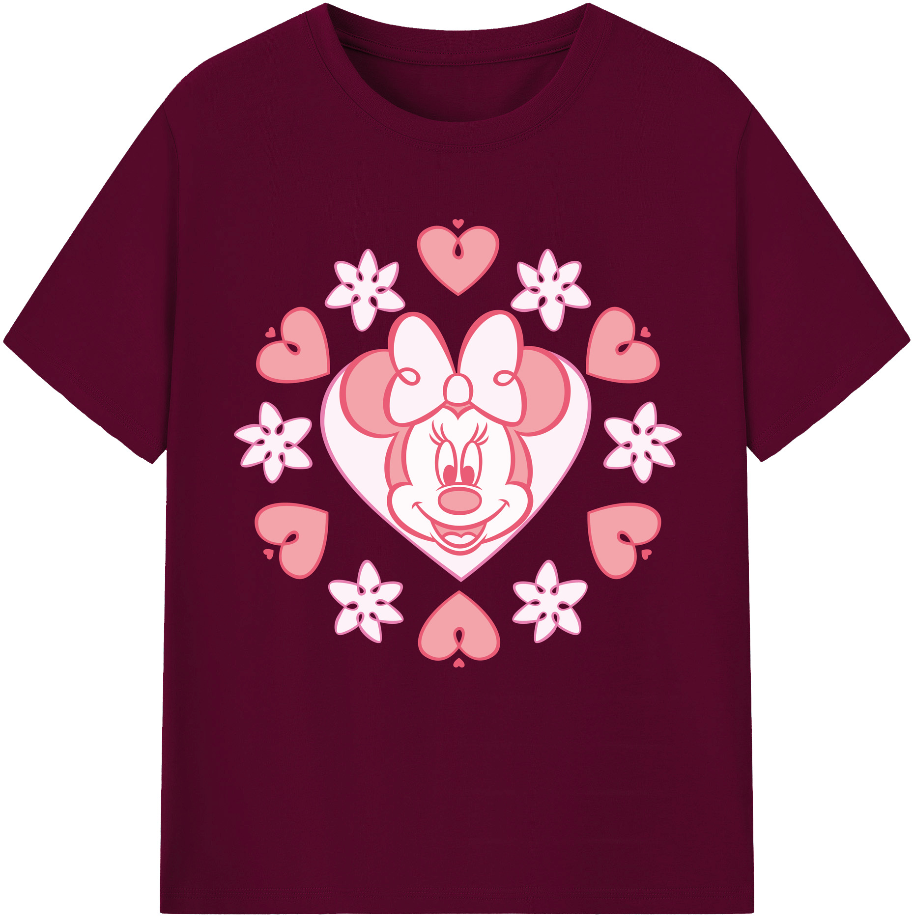 （画像用） ミッキーマウス Mickey Mouse レディースカジュアルプリントTシャツ（綿100％）